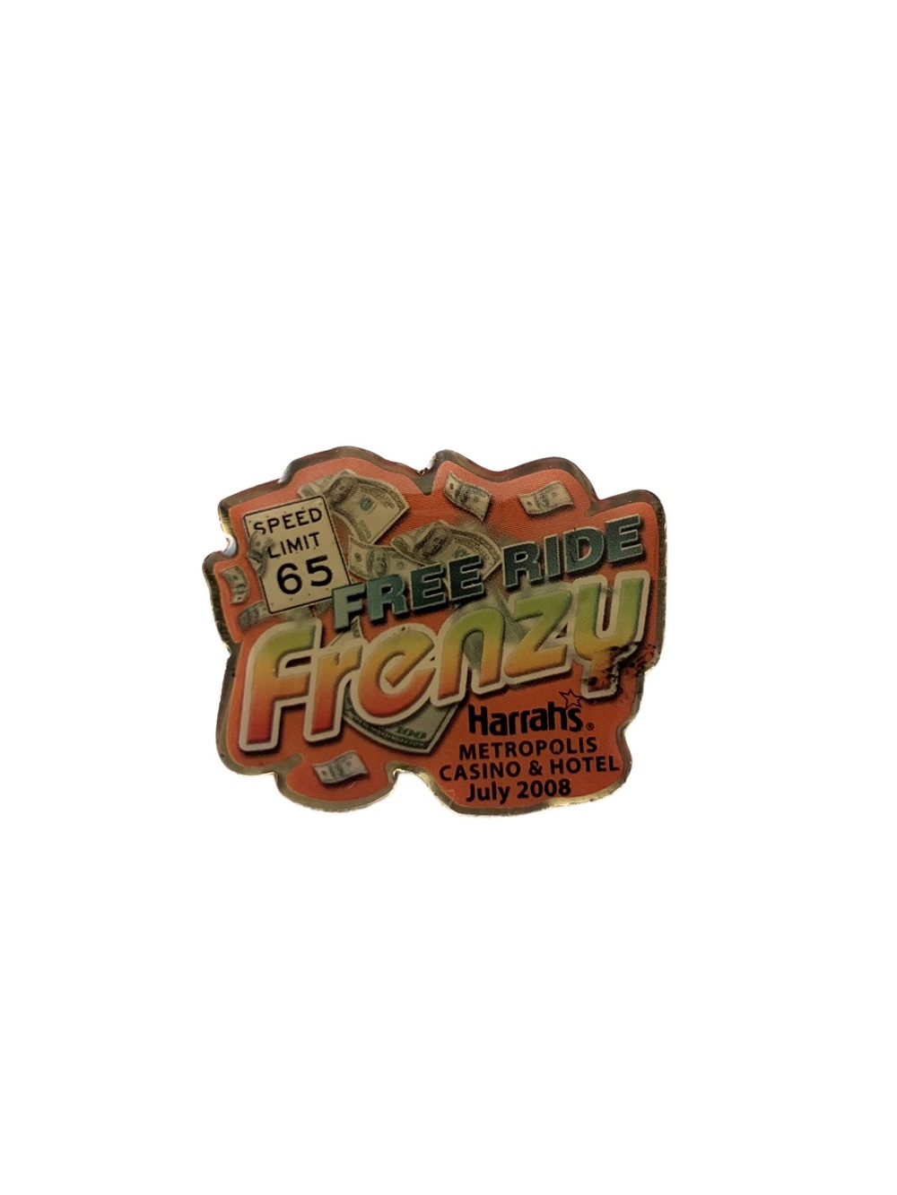 Vintage Free Ride Frezy Casino and hotel collectible whimsical unique travel pin